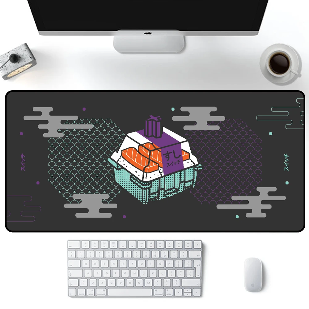 Japanese Sushi Suitchi Mouse Pad Desktop Mat Extended Desk Mousepad Latop Table Carpet Pc Gamer Computer Mat Gaming Game