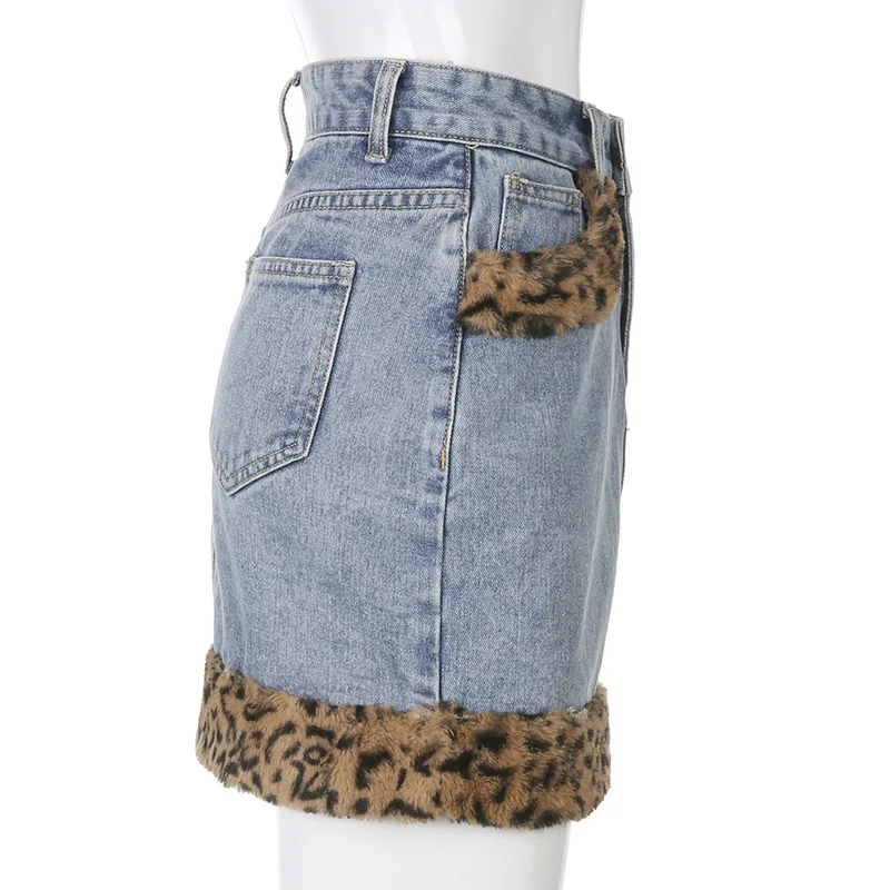 skorts for women Leopard Printed Women's Mini Skirts Sexy Vintage Skinny Bodycon Aesthetic Skirts Streetwear Harajuku 90s Skirts Skirts