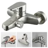 Bathroom Shower Faucet Wall Mounted Stainless Steel Mixer Tap Hot And Cold Water Mixer Triple Shower Tap Bathroom Bathtub Faucet 2