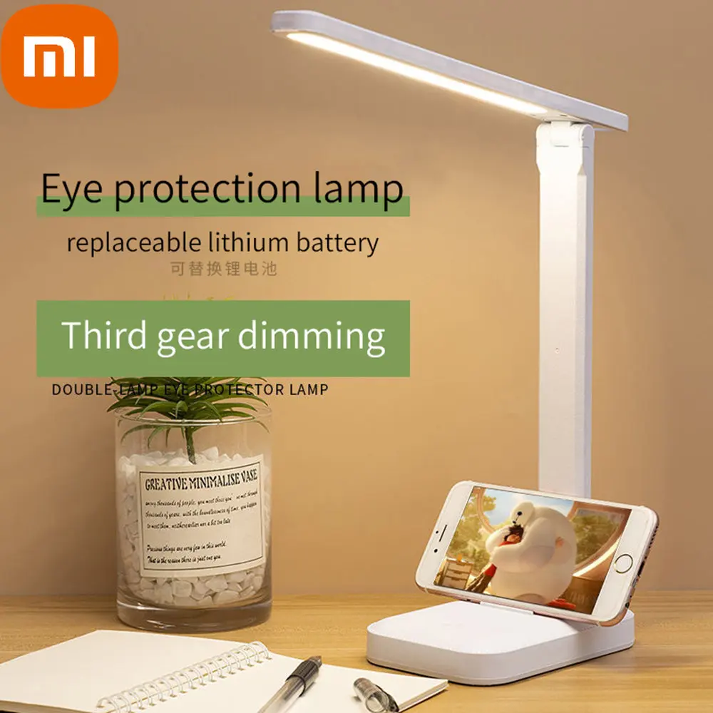 

Xiaomi Led Desk Lamp Touch Three-Speed Dimming Foldable Table Lamp DC5V USB Charge Eye Protection Bedroom Reading Night Light
