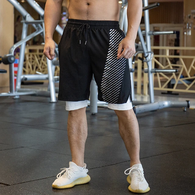 Pantalones Cortos Deportivos Para Hombre Transpirable Secado Rápido  Gimnasio Men