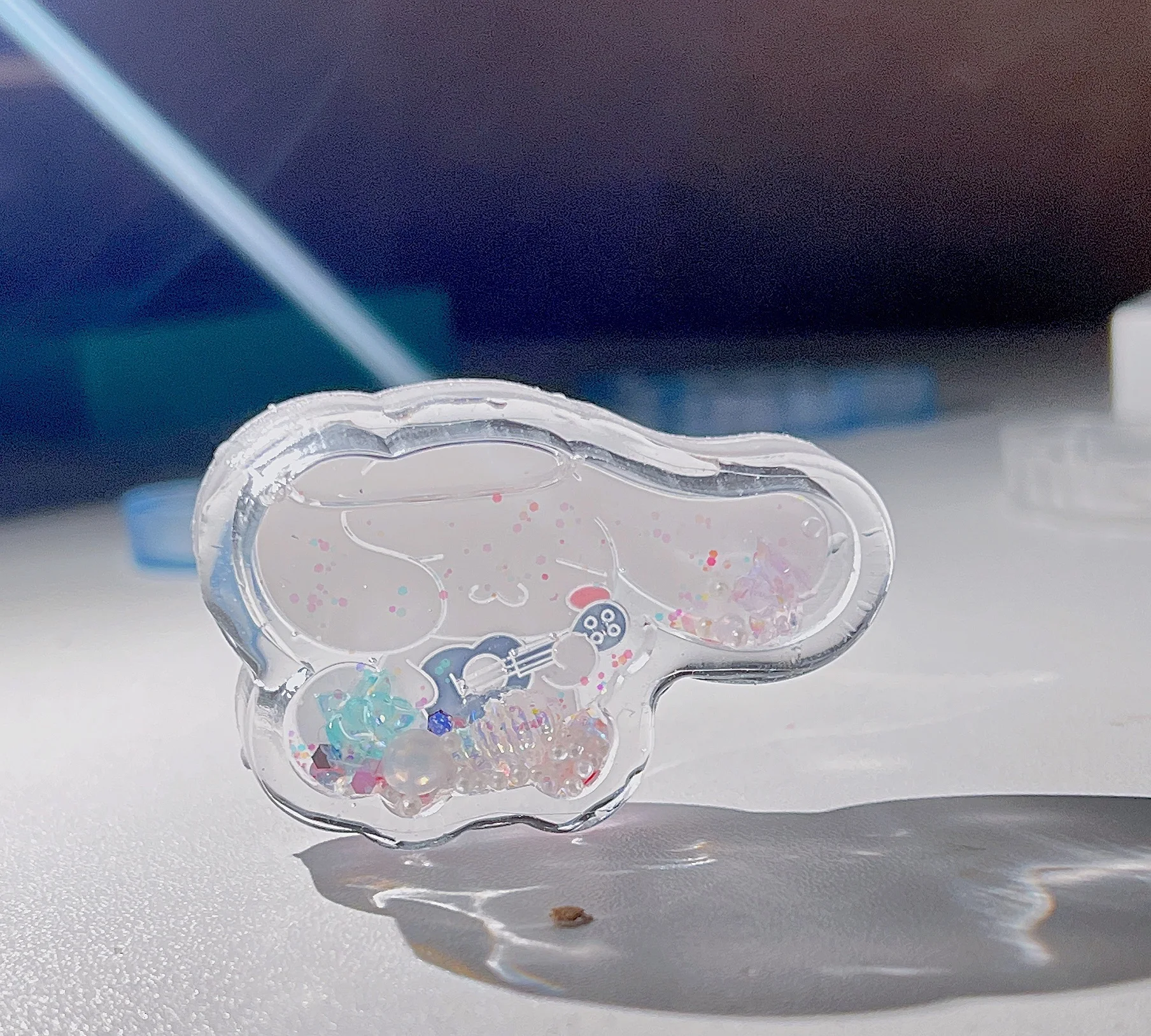 wsy-335 cartoon dog quicksand mold resin shaker mold silicone handmade replication mould