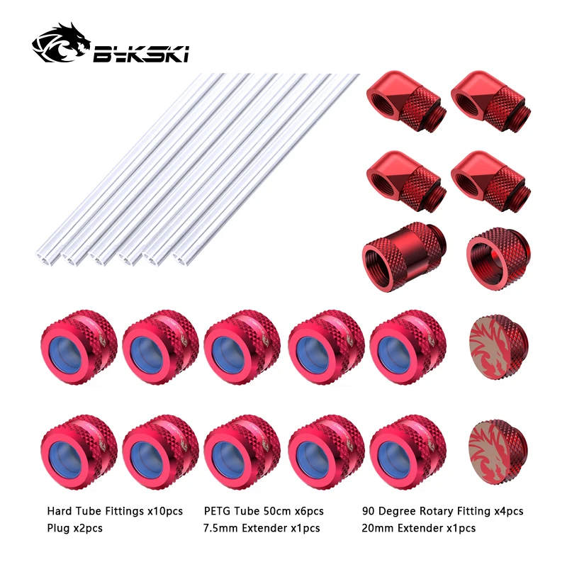 Bykski・Barrow各種ジョイント BYKSKI Fitting 90 Degree Hard Tube Fittings/Tube Kits Water