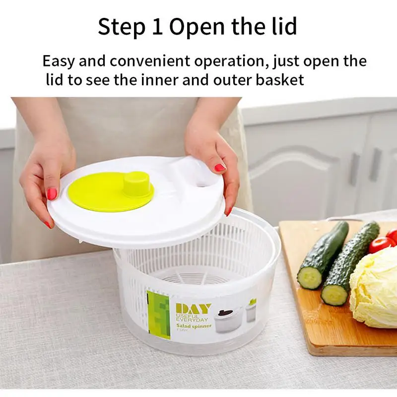 Vegetables Dryer Salad Spinner Fruits Basket Vegetables Washer Dryer Fruit Drainer Lettuce Spinner Colander Kitchen Gadgets vegetable dryer vegetable washer collapsible colander