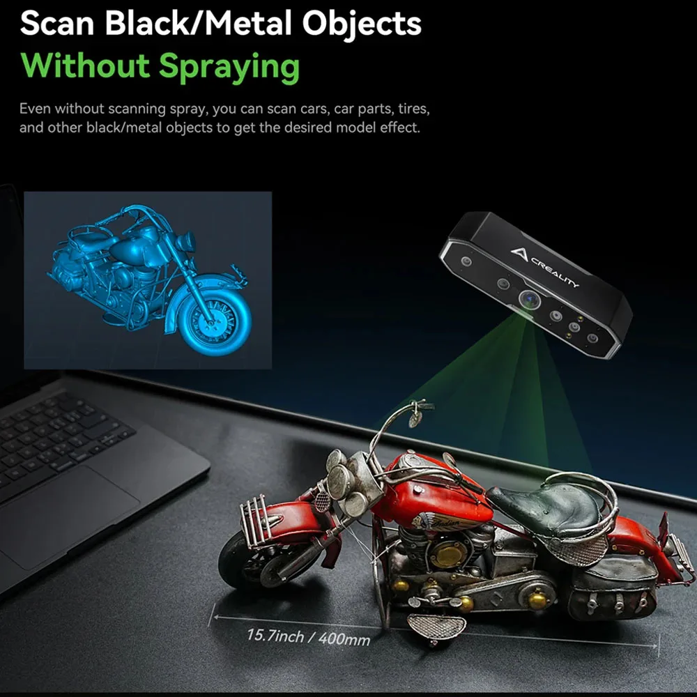 Creality cr-スキャナotterポータブルハンドヘルド3Dスキャナー、0.02