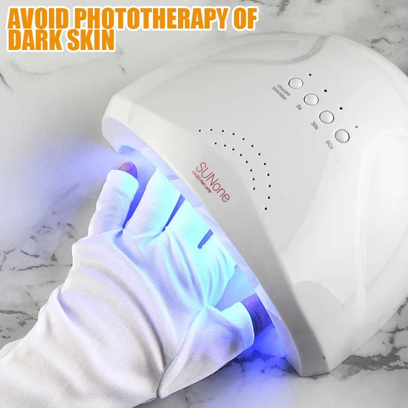 

1/2Pair Anti UV Radiation Protection LED Lamp Nail Gloves UV Protection Glove Nail Art Gel Nail Dryer Light Nail Art Equipment