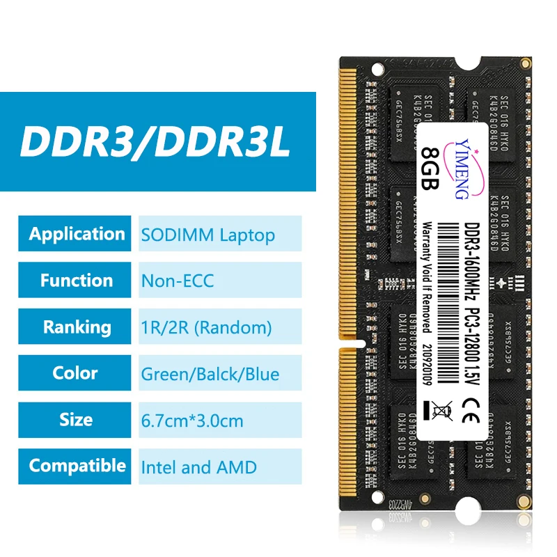 DDR3L DDR3 4GB 8GB 노트북 메모리 램 PC3 1.5V 1066 1333 1600Mhz PC3L 1.35V 8500 10600 12800 204핀 SODIMM 노트북 메모리 램