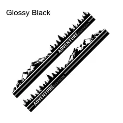Camper Van Side Stripes Graphics Vinyl Film Decals - 2PCS Tuning Accessories Car Door Stickers - L1  SWB (Glossy Black)