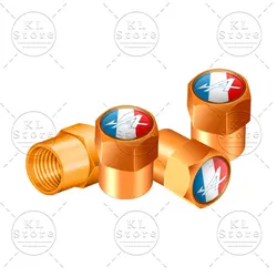 Alpine Logo 4 - Piece Metal Car Valve Caps (K)