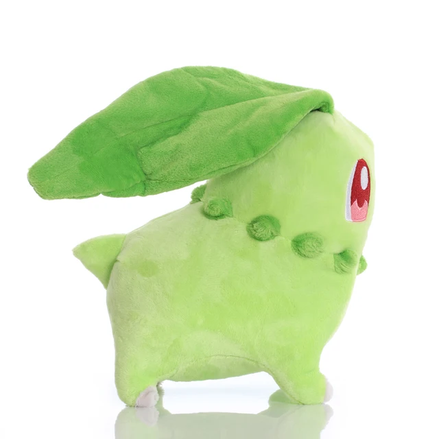 20cm Pokemon Chikorita Plush Toys Soft Stuffed Cartoon Chikorita Doll Kawaii Japan Anime Elf Plush Doll Birthday Gift For Kids 5