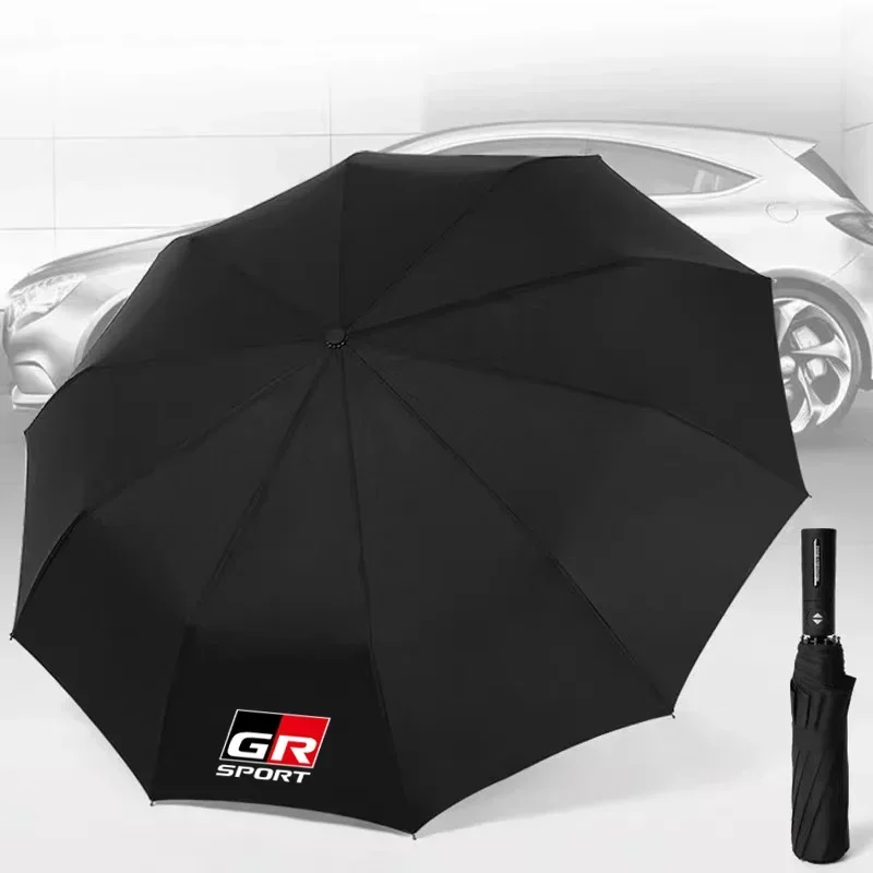Car Automatic Folding Windproof Sunshade Umbrella For Toyota GR Sport 86 Supra C-HR RAV4 Prius Corolla Camry Yaris Land Cruiser car windshield sunshade
