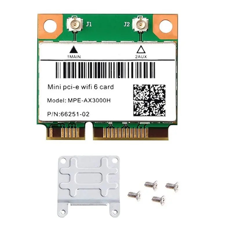 N67R--Wifi 6 MPE-AX3000H 2974Mbps 무선 하프 미니 PCI-E Wifi 카드 블루투스 5.0 듀얼 밴드 2.4G/5G Wlan 네트워크 카드 어댑터,W