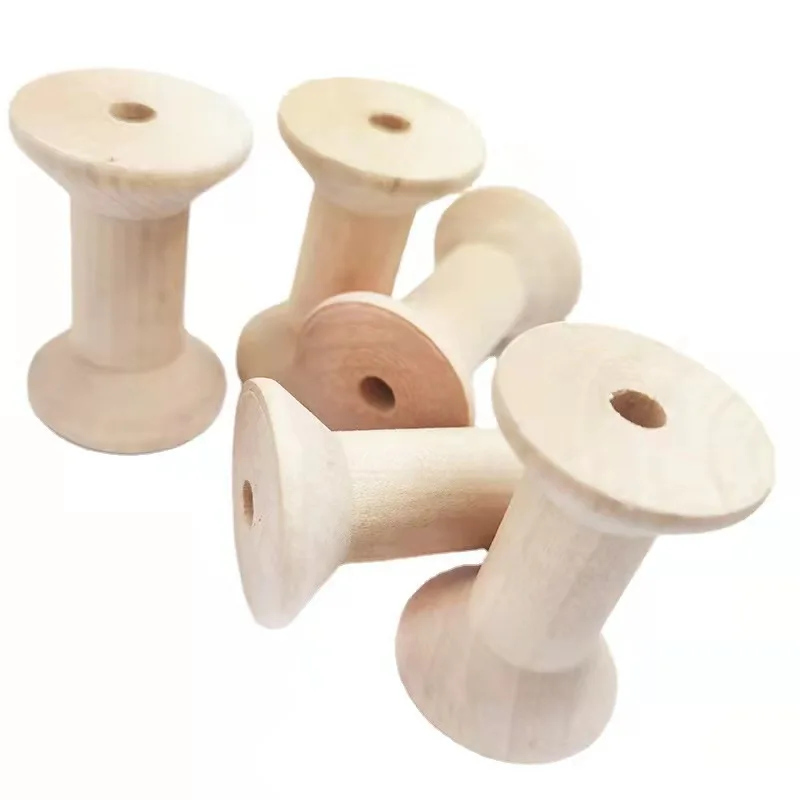 47*31mm Natutral Wooden Bobbins Empty Thread Spools For Twine Wire Ribbons  Reel Spool Sewing Accessories Tools DIY Wood Crafts - AliExpress