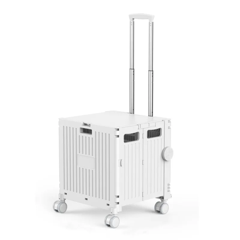 Shopping Cart Hand Picnic Shopping 55L 8 Wheel Universal Wheel Outdoor Foldable Camping Trolley Vegetable Basket Pull Climbing 5