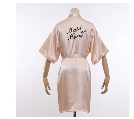Wedding Bride Bridesmaid Robe Dressing Gown Sexy Women Bathrobe Nightgown Short Sleepwear Casual Flower Kimono Geisha M L XL
