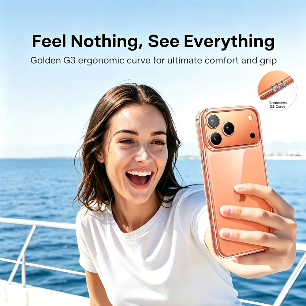 Ultra Slim Transparent Crystal Clear Anti-Yellowing Military-Grade Phone Case
