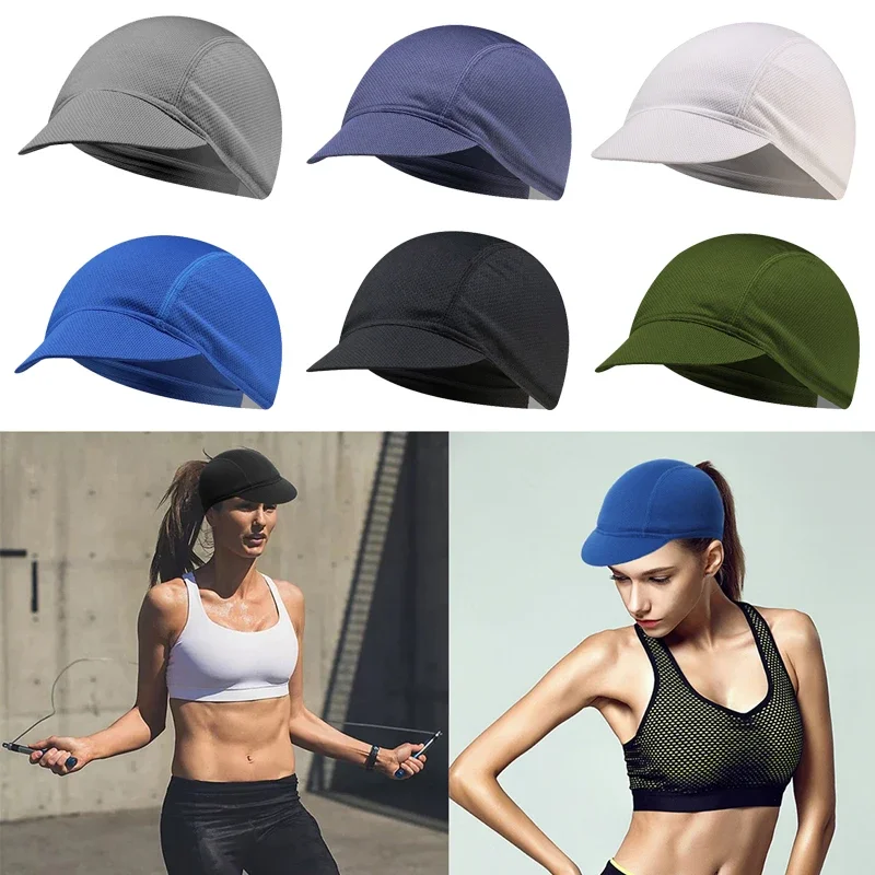 Description Picture 6 of itemNew Cycling Cap Bicycle Hat with Visor UV Protection Sun Block Headwear for Men Women Road Bike Head Caps Helmet Liner