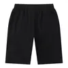 200g Summer Men's 100% Cotton Sports Short Black Elastic Waist Strings Beach Knee Length Trunks Customized Casual Quick Dry Pant 2
