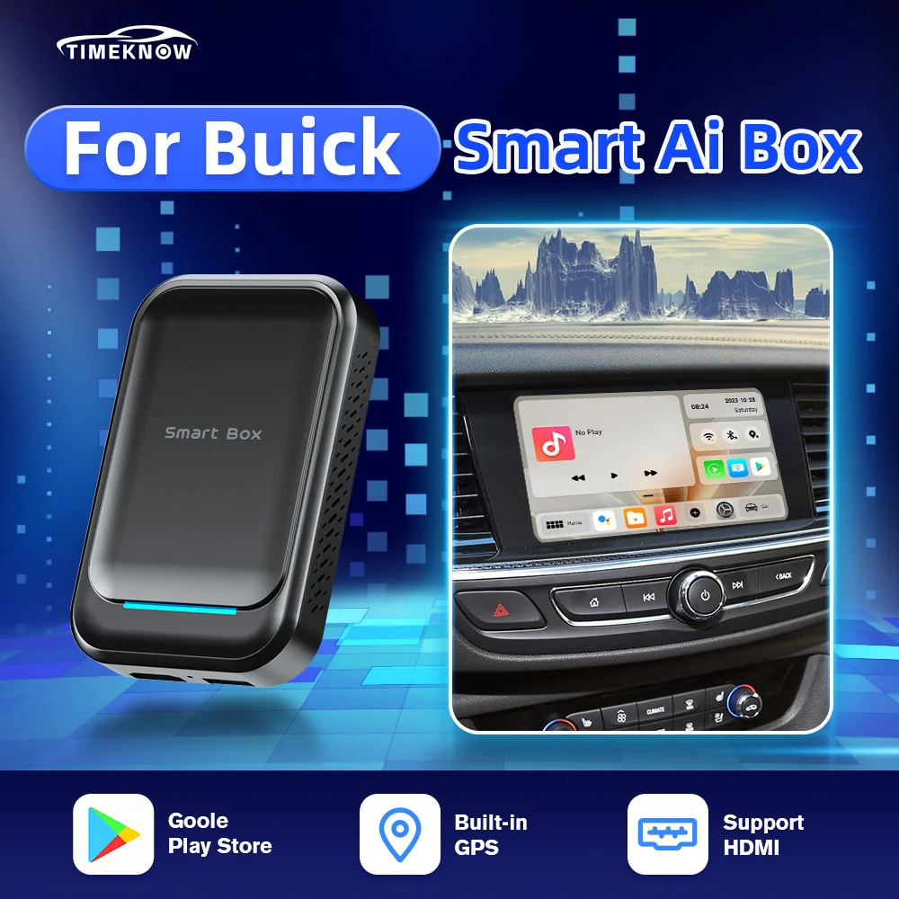 

TIMEKNOW Ai Box For Buick Wireless CarPlay Wireless Android Auto Adapter HDMI GPS For Regal Encore GT GL6 Excelle Envision GL8