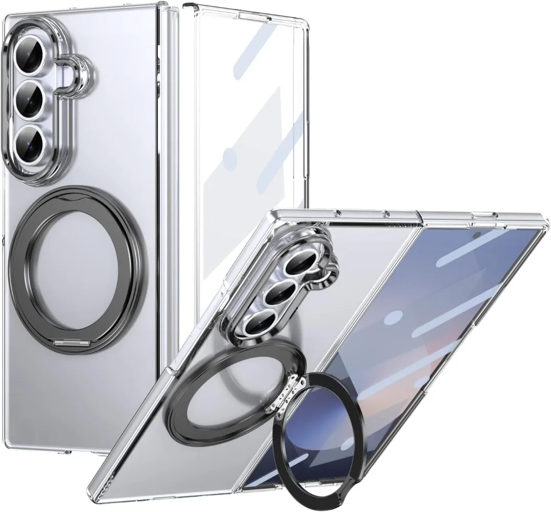360 Rotating Magnetic Case with Magsafe Compatibility and Glass Front Film