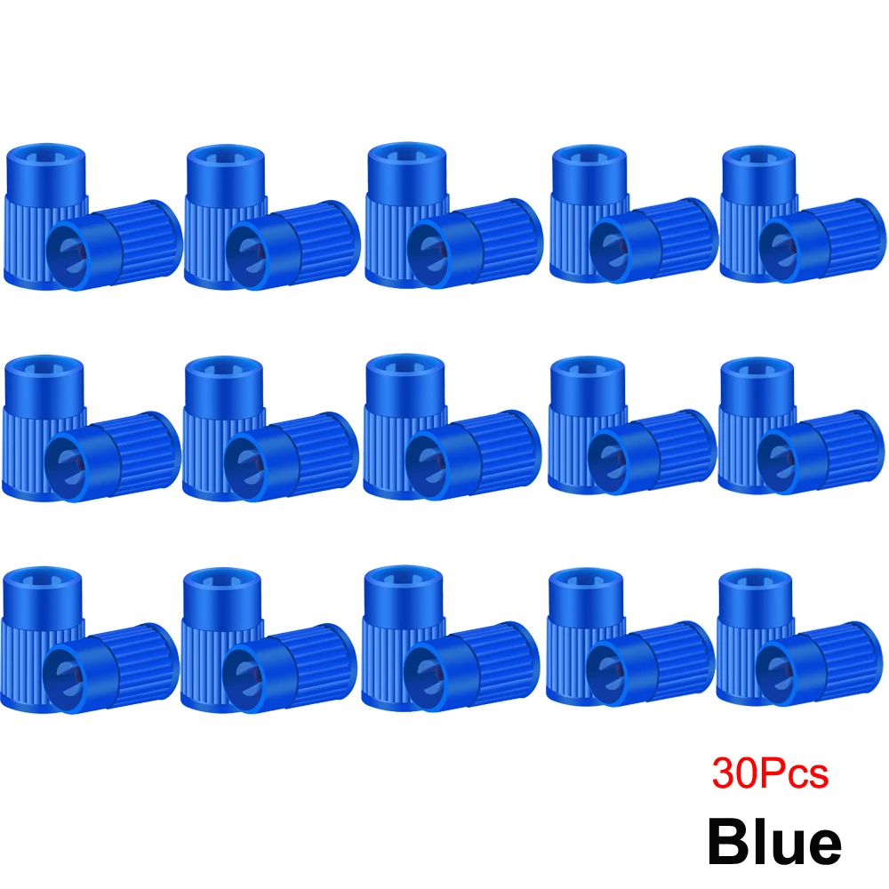 Universal Tire Valve Caps with Core Remover Tool - Durable Plastic Dust Protection