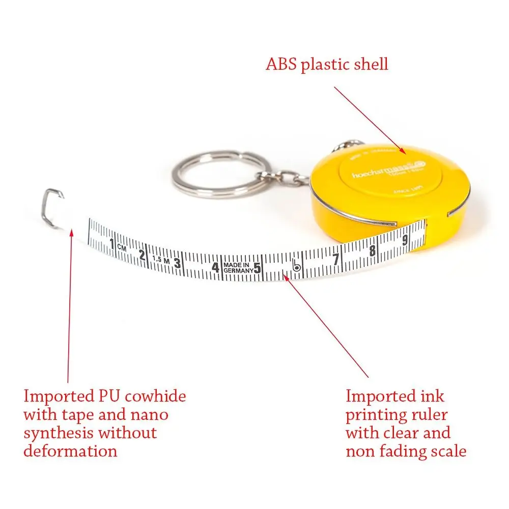 Tape Measure 150/60Inch Keychain Portable Retractable Mini ABS Plastic Centimeter Inch Roll