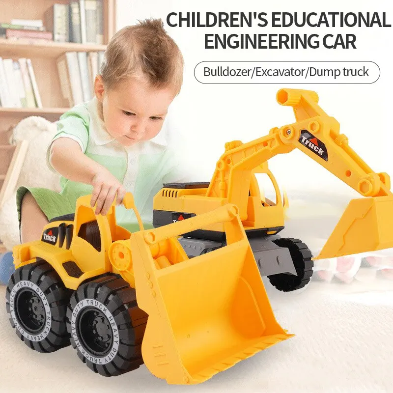 Construction Vehicle Toys Excavator Dump Truck Model Toy Engineering Vehicle Set Construction Fleet Toddler Early Education Construction Vehicles Toys