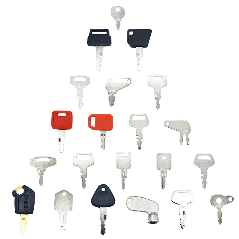 21PCS Heavy Equipment Ignition Keys Set AT195302 AR51481 H800R Compatible with John Deere Dozer Backhoe