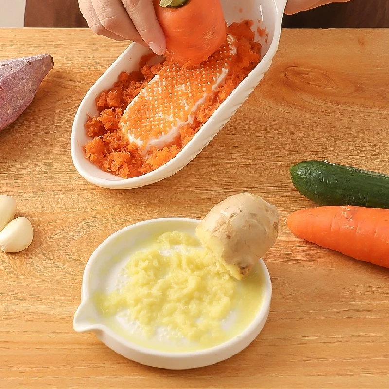 European Ceramic Garlic Grinder Kitchen Vegetable Cooking Food Grinder Manual Ginger Kitchen Tools Accessories