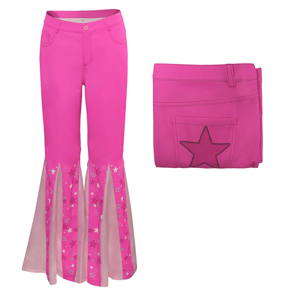 

Костюм для косплея по мотивам фильма Margot 2023, штаны в ретро-стиле с колокольчиками, женские брюки для косплея, наряды, костюм с винтажными брюками на Хэллоуин