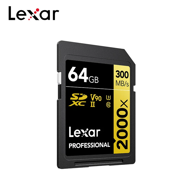 Lexar  SDHC SDXC UHS-II SD ī,  ڿ, ִ 300 MB/s V90 Ŭ SD ī, 2000x, 32GB, 64GB, 128GB, 256GB