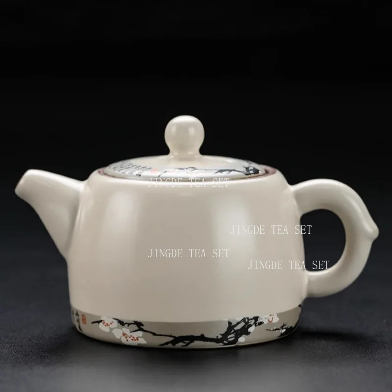 Ceramic Teapot  Imitation Hand Drawn Three Talent Bowl Cover Home Kung Fu Tea Set Hanmei Tea Tasting Cup Tea Caddy