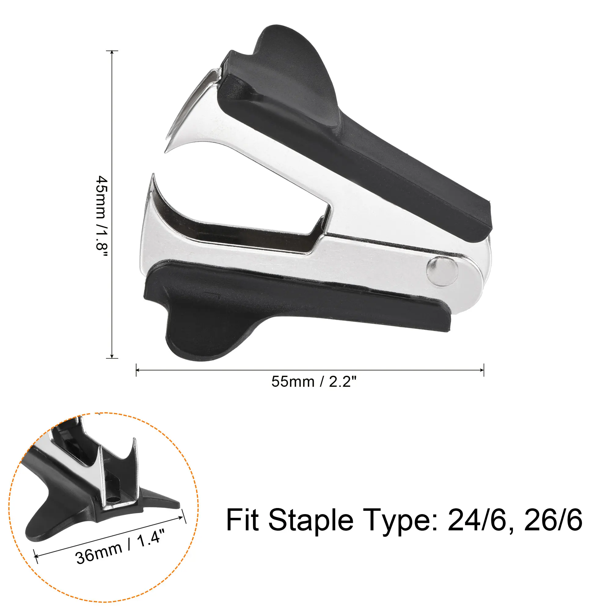 Staple Remover 3 Colors Mini Staple Remover Metal Effort Saving Small Nail Out Extractor Puller Office School Stationery Tools Supplies 2Pcs