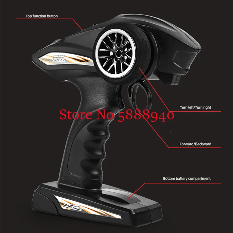 1:10 Full Scale 4WD 60KM/H Remote Control Off-Road Truck Vehicle 45° Climbing Alloy Transmission Waterproof High Speed RC Car 6