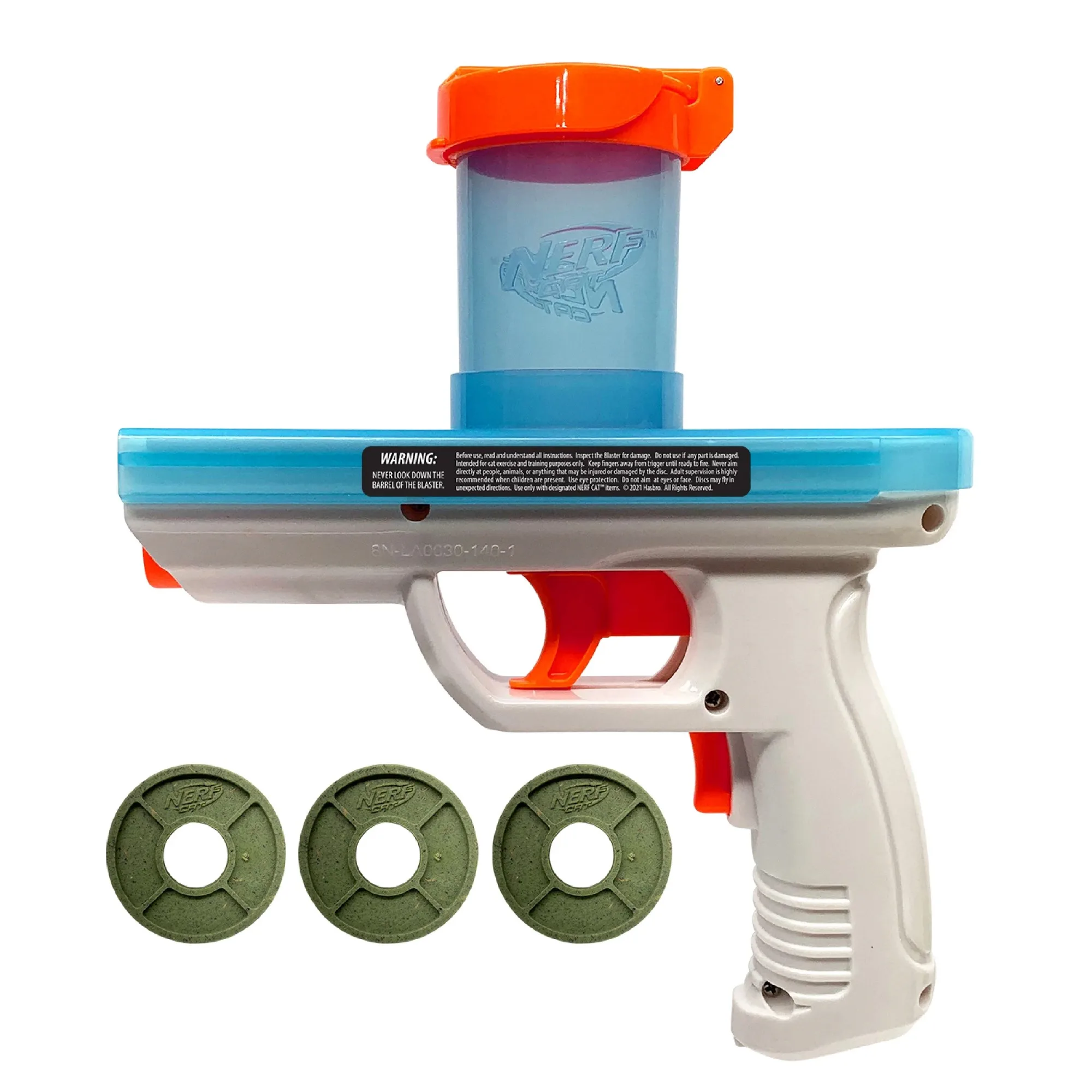 Nerf Cat Catnip Disc Treat Blaster Cat Toy with 3 Catnip Discs