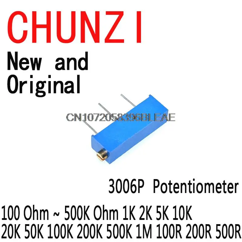 10PCS New Trimmer Potentiometer Resistor 3006P 100 Ohm ~ 500K Ohm 1K 2K 5K 10K 20K 50K 100K 200K 500K 1M 100R 200R 500R