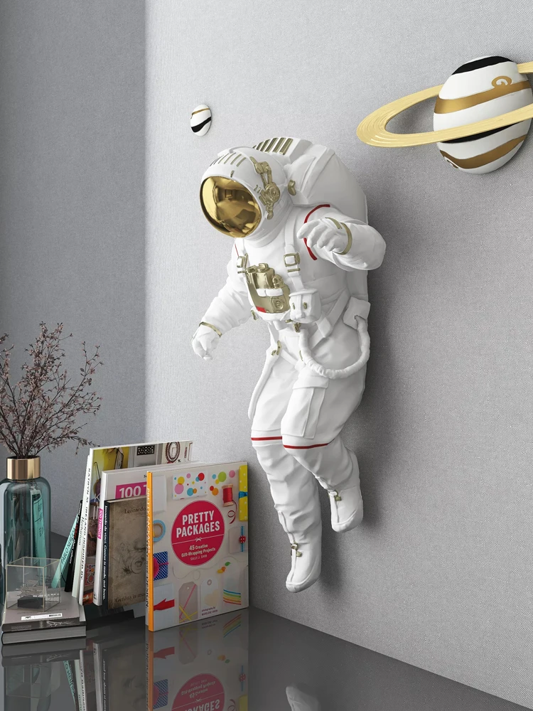 Nordic Astronaut Statues Wall Decor Living Room TV Background Wall Decoration Pendant Hotel Children's Room Bedroom Decorations 4