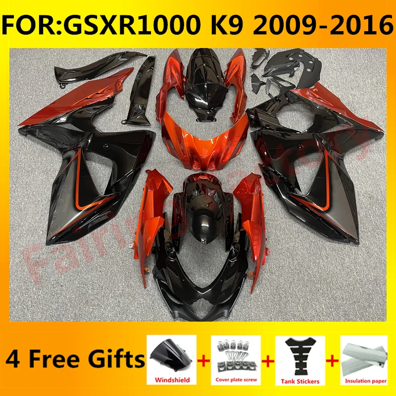 

Motorcycle Fairing kit fit for GSXR1000 GSXR 1000 GSX-R1000 2009 2010 2011 2012 2013 2014 2015 2016 K9 Fairings set grey orange