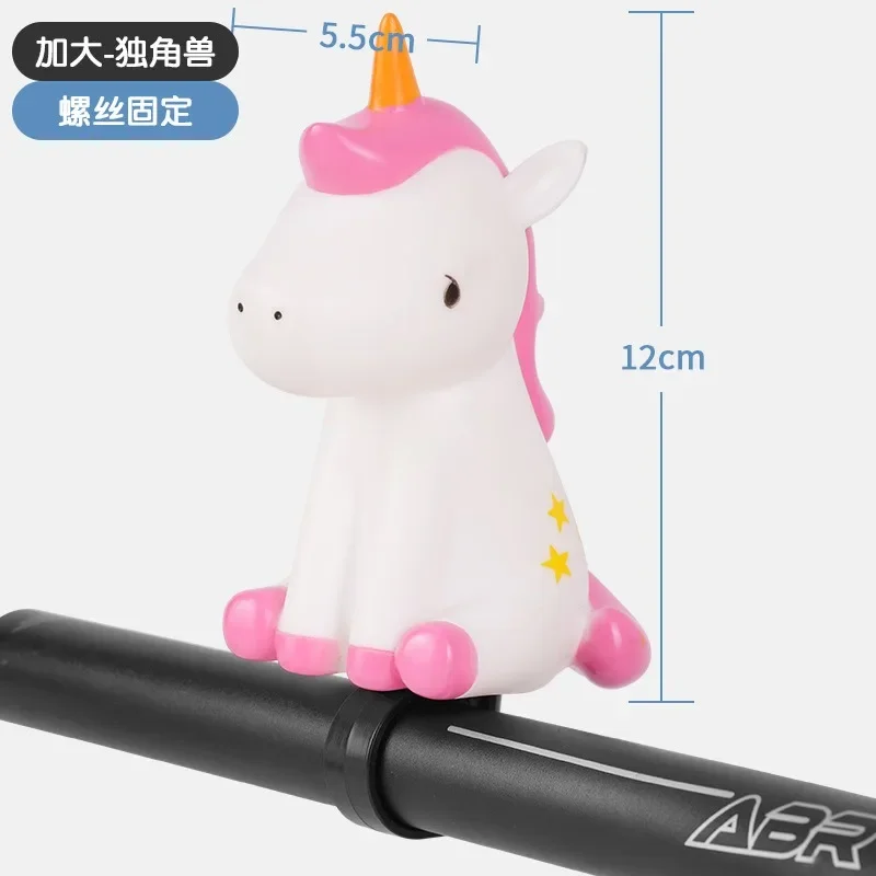 Air Cheering Horn Cartoon Dinosaurs Unicorn Air Horn Children Balance Bike Scooter Bell Super Loud Bicycle Bell Bicycle Accessories