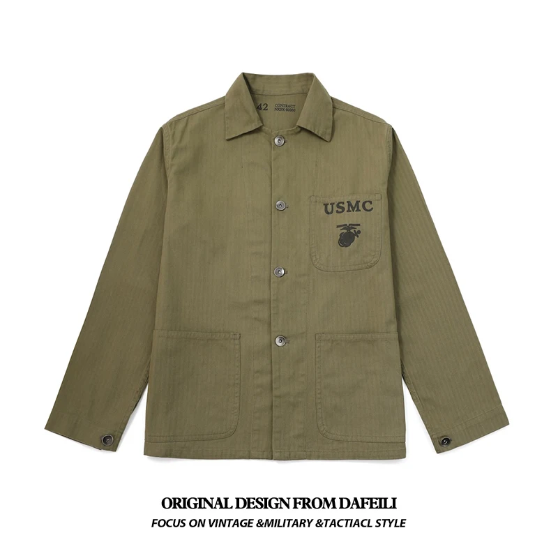 Vintage p41 hbt usmc ww2 utility field shirt blouse military