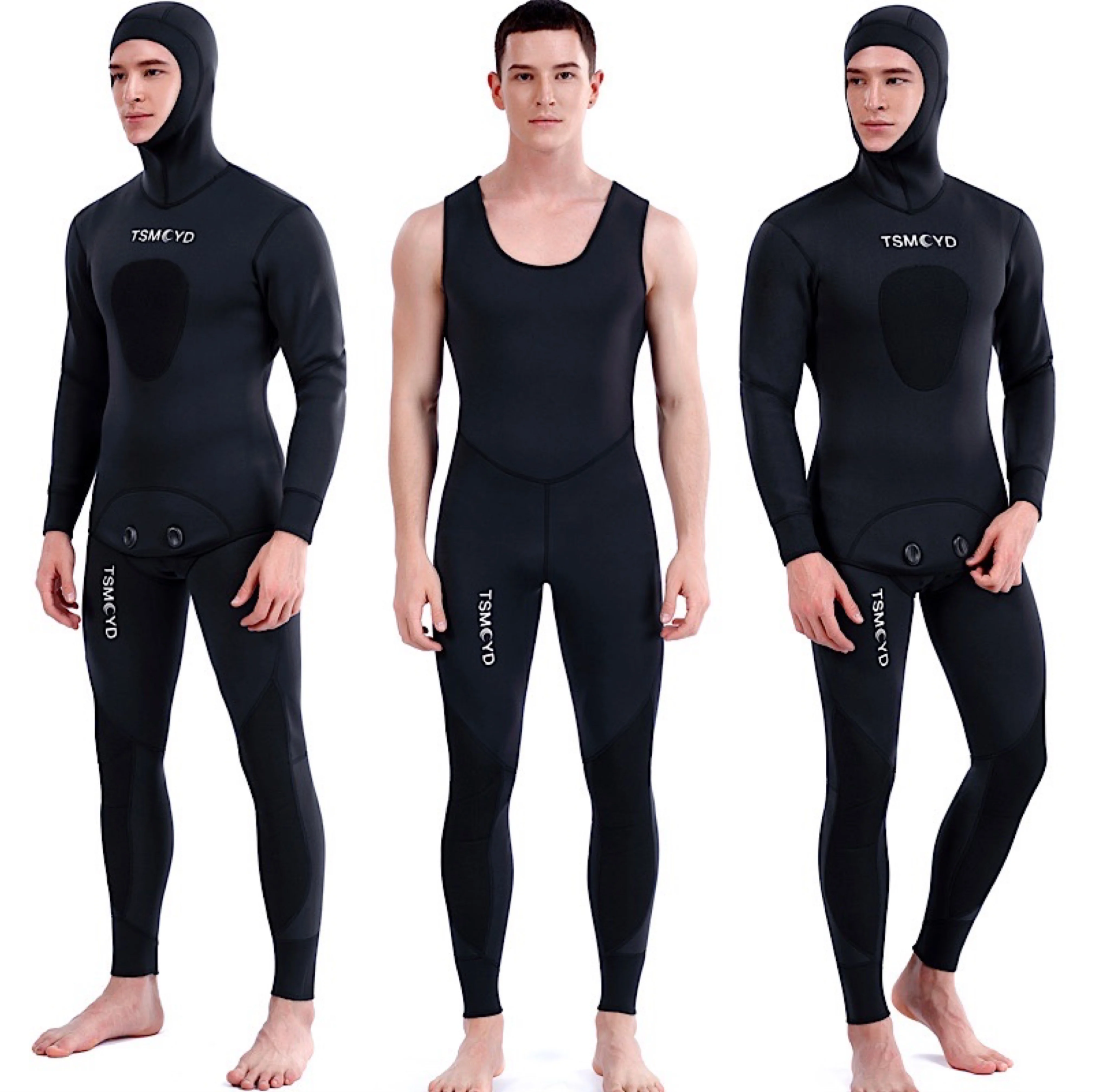 

2024 Neoprene Scuba Wetsuit 3/5 Mm Winter Warm Men Hood Surfing Front Zipper Snorkeling Spearfishing Hooded Diving Suit