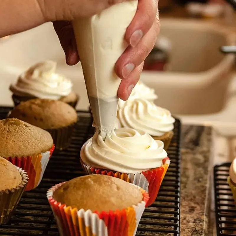 100pcs Thick Disposable Leak Bag Pastry Bag Cake Cream Decoration Piping Bag Icing Bag, Baking Supplies, Pastry Sleeves