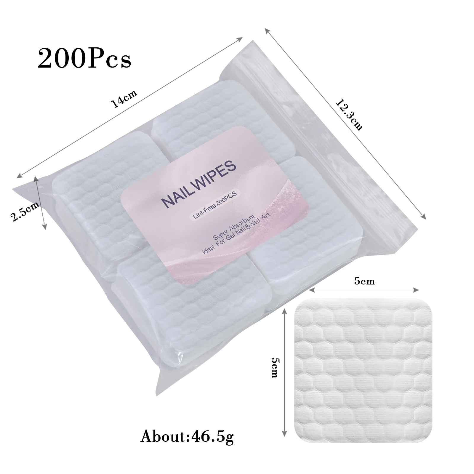 Nail Polish Remover Wipes Nail Cleaning Pads, Non Woven Nail thumbnail 4