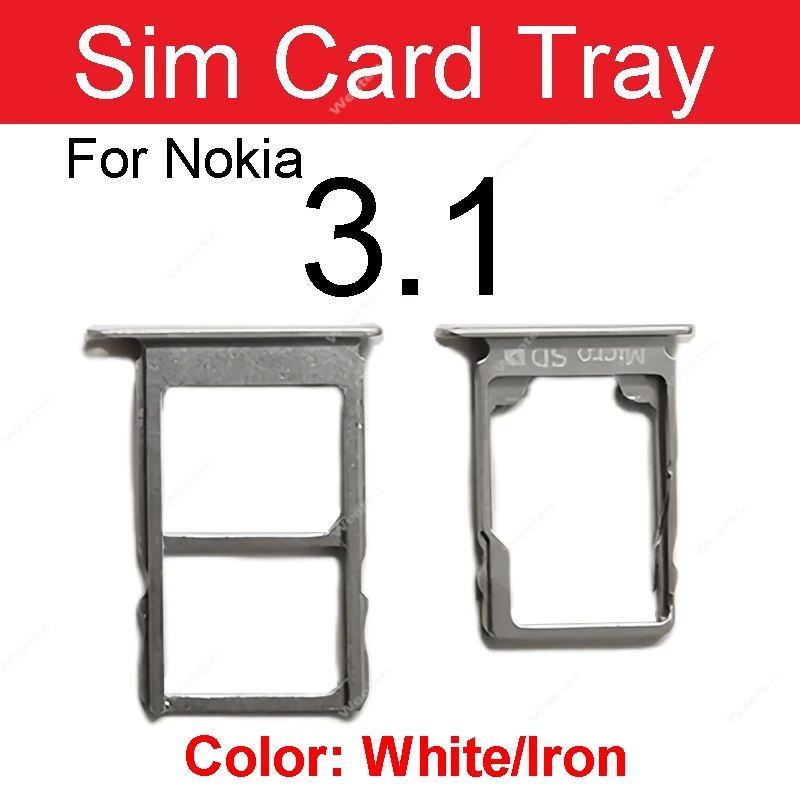 Black Sim Card Tray Holder with SD Slot for Nokia - Replacement Repair Parts