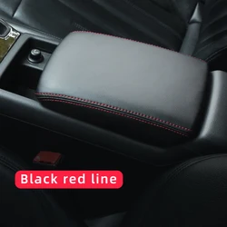 Deluxe Interior Protective Cover for Center Console Armrest Box (Black red line)