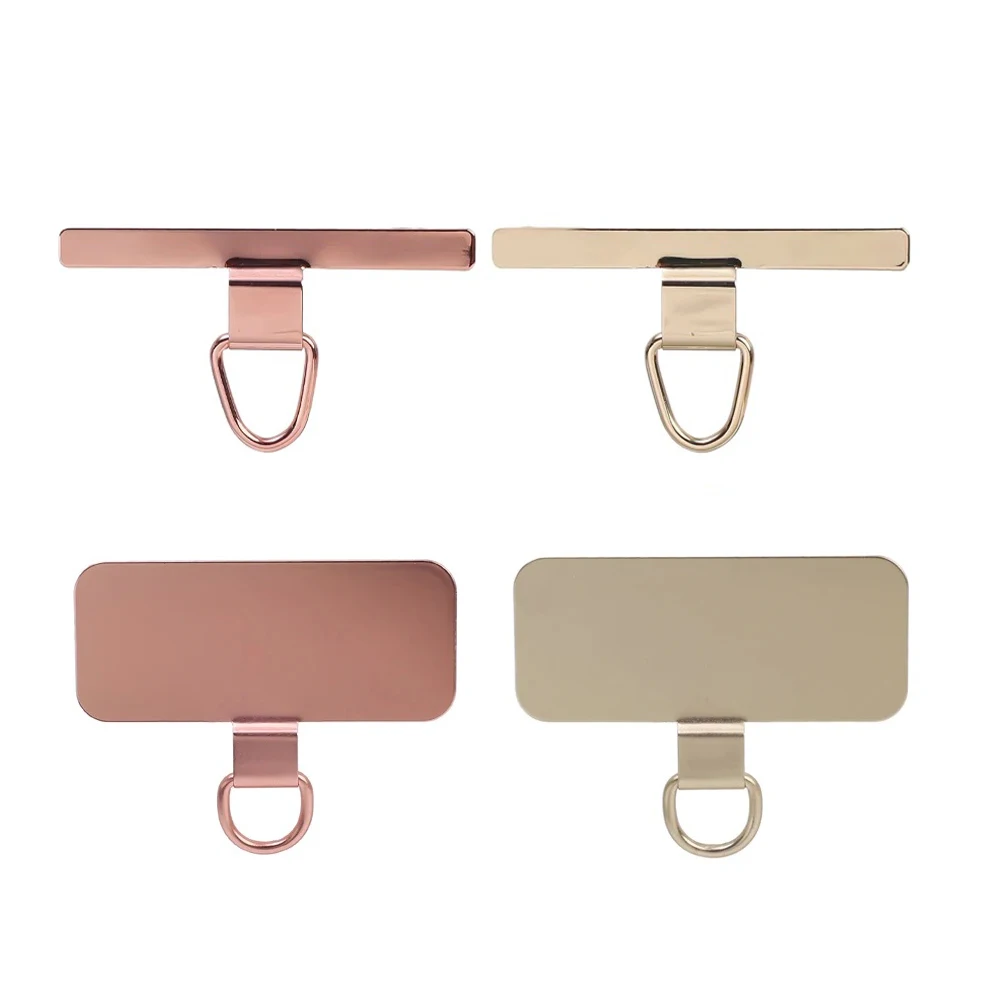 Ultra-Thin Stainless Mobile Phone Lanyard Patch with Detachable Anti-Lost Tether