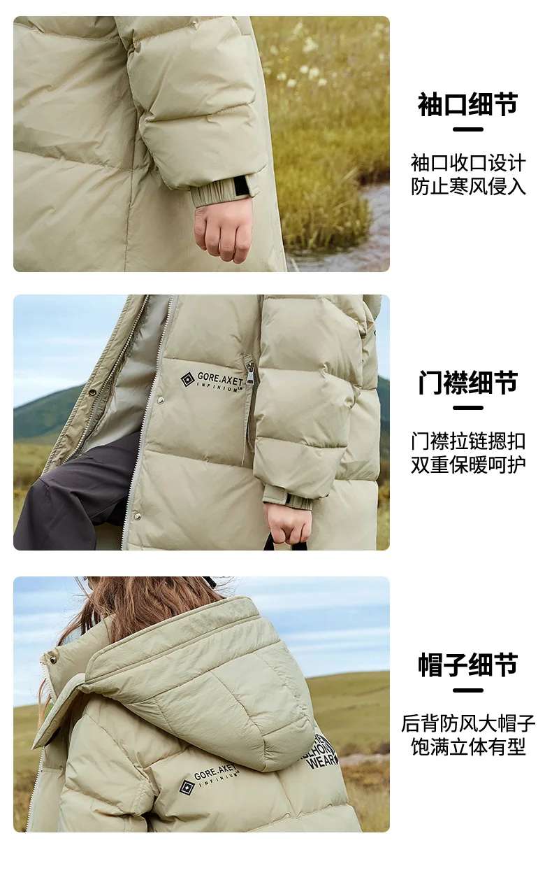 OLEKID 2025 Winter Kinder Daunenjacke Mit Kapuze Dicke Warme Lange Teenager Daunenjacke Mantel 6-14 Jahre Kinder Parka Oberbekleidung Outfit – Detail 13