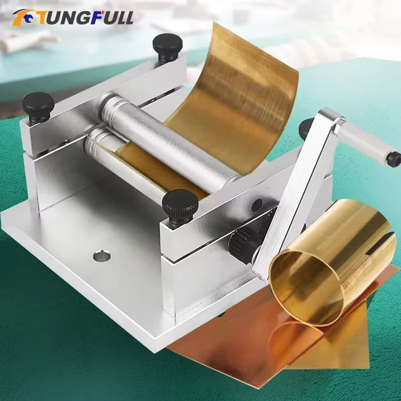 DIY Manual Soft Metal Tube Bending Machine-Household round Roller Plate Rolling Tool for Bending Processing Tools