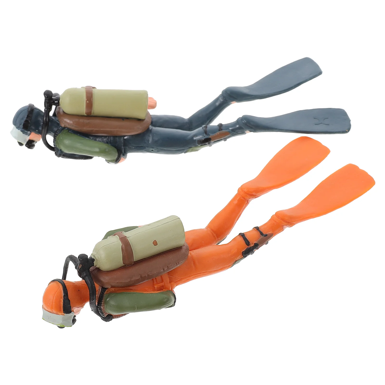 

2 Pcs Diver Model Decorative Craft PVC Figurine Figure Toy Landscape Ornament Desktop Scene Layout Baby Bath Toys