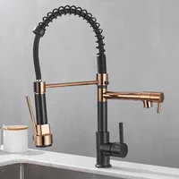 GEGVE robinets de cuisine robinets amovibles brosse robinet en laiton bouche d'eau robinet pour accessoires de cuisine bec extractible chaud froid 1